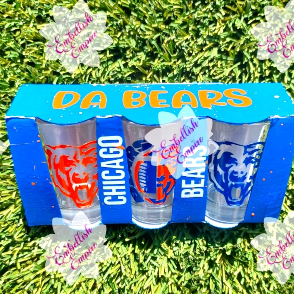 NEW 3pc Custom Shot Glass Set